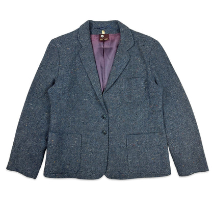 80s Vintage Blue Wool Blazer 14