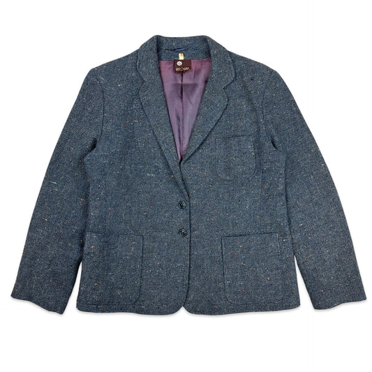 80s Vintage Blue Wool Blazer 14