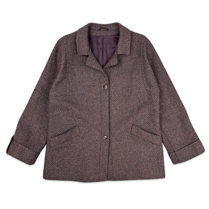 80s Vintage Purple Wool Coat 14