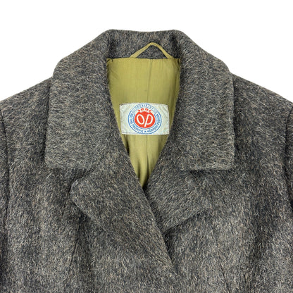 90s Vintage Brown Mohair Wool Duster Coat 10 12