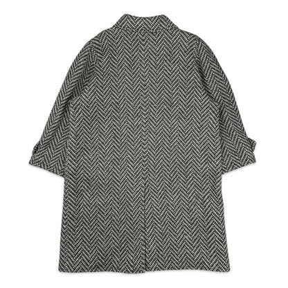 80s/90s Vintage Herringbone Wool Coat 2XL