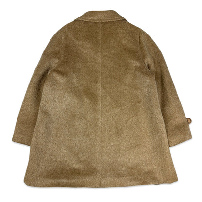 70s Vintage Beige Llama Wool Coat 16 18 20