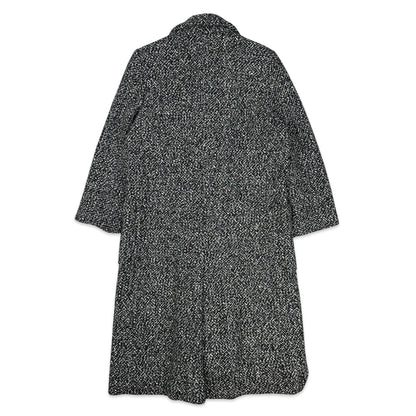 90s Vintage Black & White Wool Coat 12
