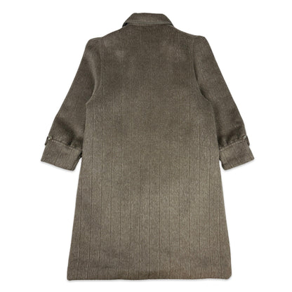 80s Vintage Llama Wool Brown Coat 16