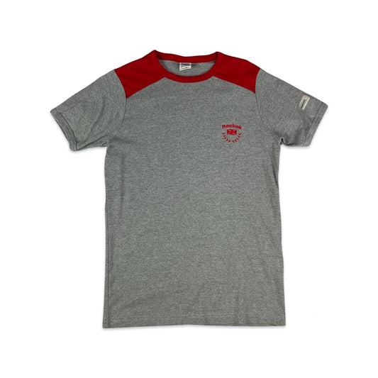 Vintage Y2K Reebok Red and Grey Top XS S