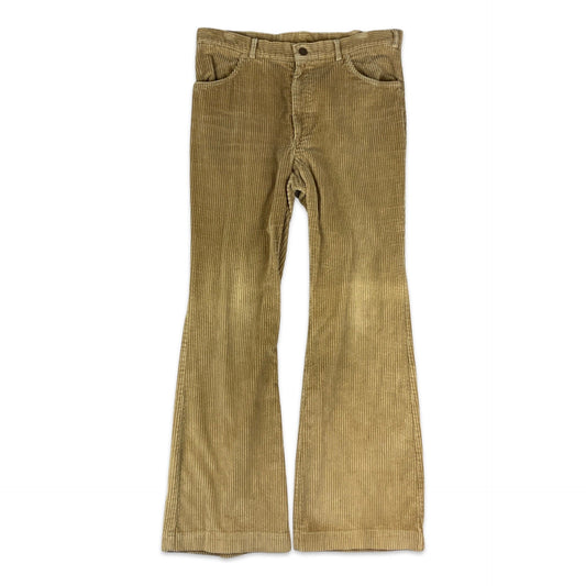 Vintage Beige Cord Flares 33W 31L