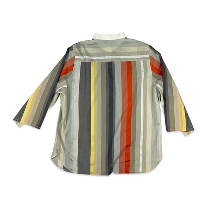 90s Vintage Blouse Stripy Blouse 10