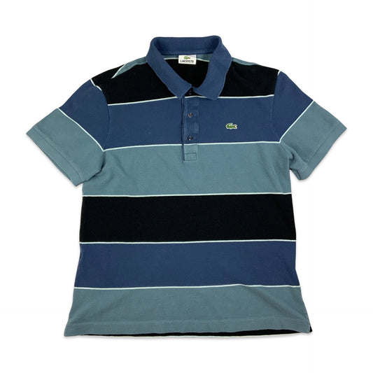 Lacoste Blue Striped Polo Shirt XS S