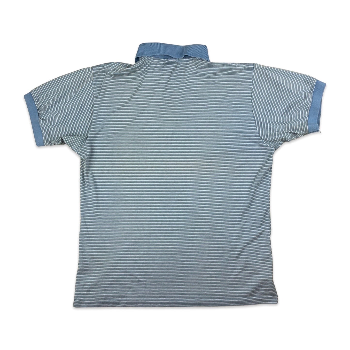 Vintage 70s 80s Lacoste Blue Striped Polo Shirt M L