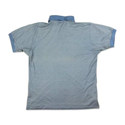 Vintage 70s 80s Lacoste Blue Striped Polo Shirt M L