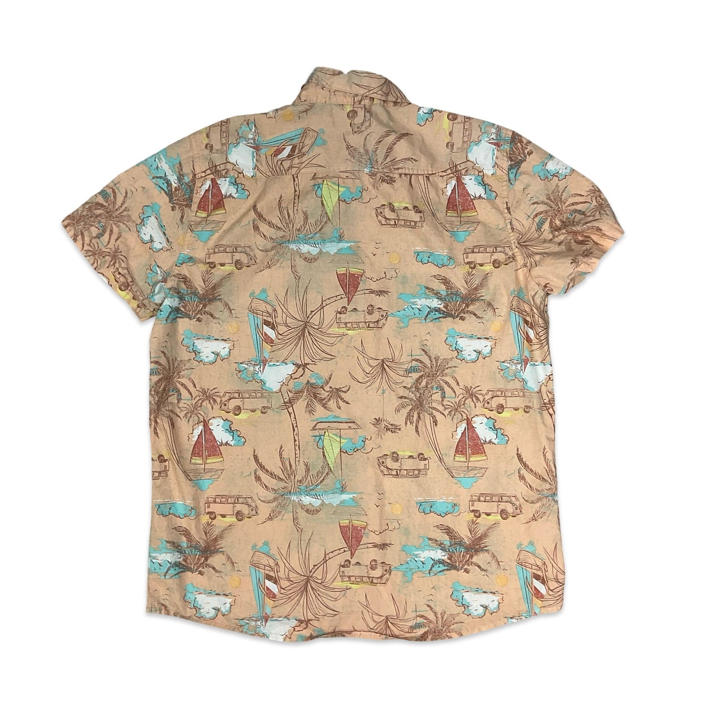 Volkswagen Peach Hawaiian Shirt M L
