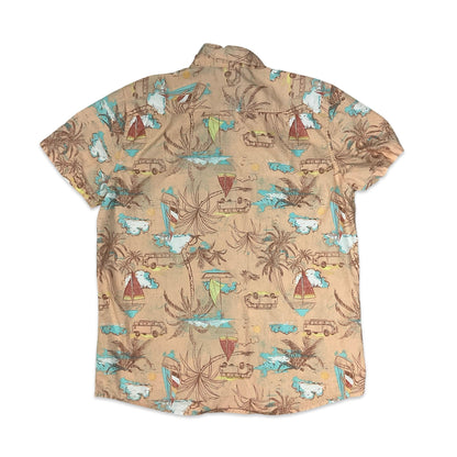 Volkswagen Peach Hawaiian Shirt M L