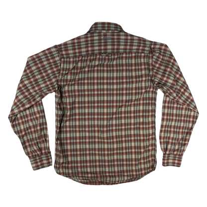 Vintage Columbia White and Red Plaid Shirt S