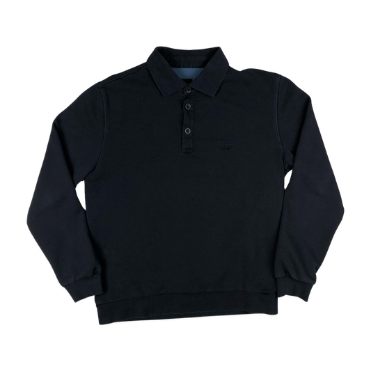 Vintage Hugo Boss Black Collar Sweatshirt L