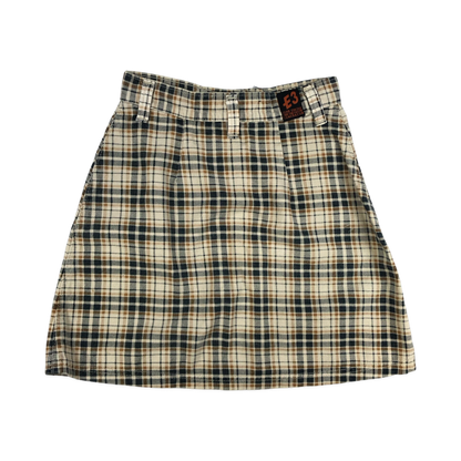 Vintage 90s Y2K Plaid Denim Skirt 6