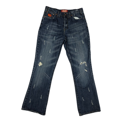 Vintage Flared Distressed Blue Jeans 31W 31L