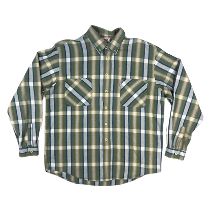 Vintage Levi's Green Plaid Flannel Shirt XL