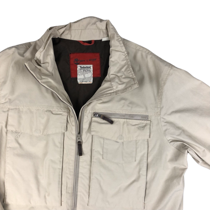 Vintage Timberland Beige Utility Bomber Raincoat XXL