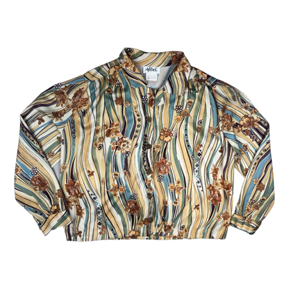 Vintage 90s Floral Print Blouse 18