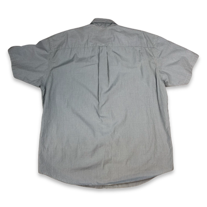 Vintage Nautica Blue and White Plaid Short Sleeve Shirt 4XL