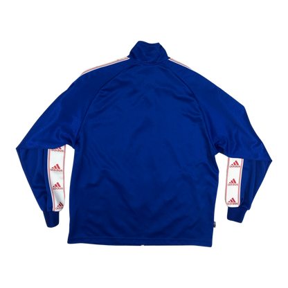 Vintage 00s Adidas Blue and White Track Jacket XL