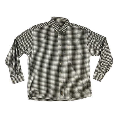 Vintage Brown and White Timberland Plaid Shirt XXL
