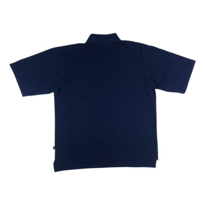 Vintage 90s Adidas Plain Navy Polo Shirt XL