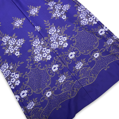 Vintage 70s Lilac Purple Floral Maxi Dress 12