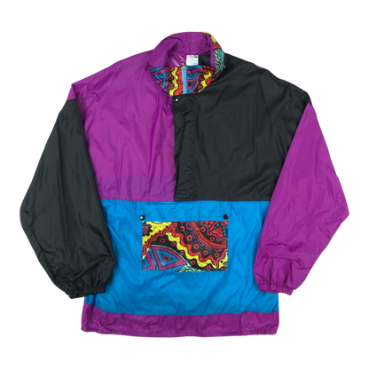 Vintage Crazy Pattern Multicolour Windbreaker XXL