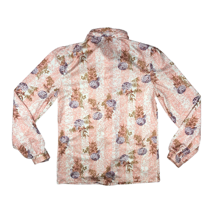 Vintage Pink and White Floral Blouse 10