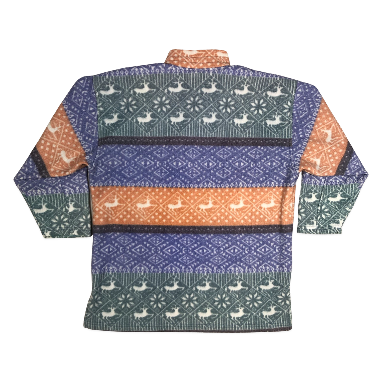 Vintage Abstract Pattern 1/4-zip Fleece XL XXL