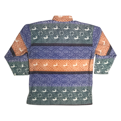 Vintage Abstract Pattern 1/4-zip Fleece XL XXL
