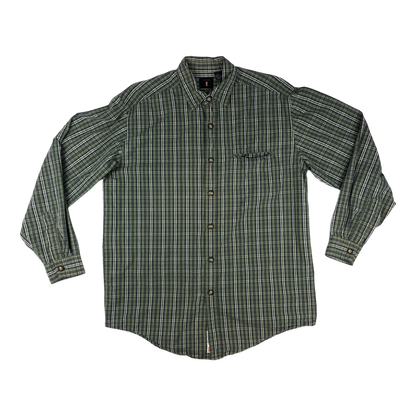 Vintage Levi's Green Plaid Shirt L