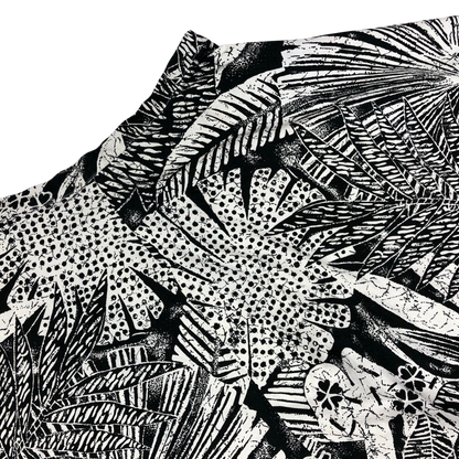 Vintage Black and White Botanical Print A-line Skirt 10