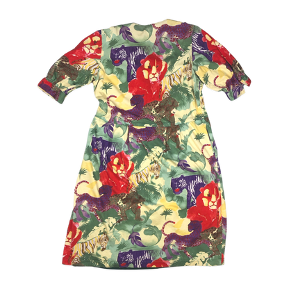 Vintage Safari Print Dress with Belt 14