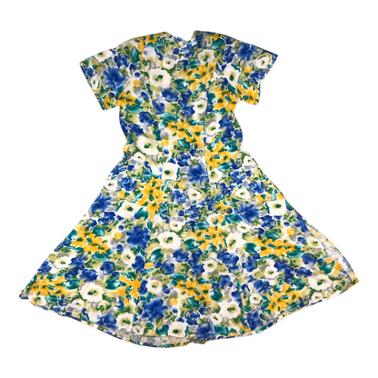 Vintage Floral Print Button-up Dress 14