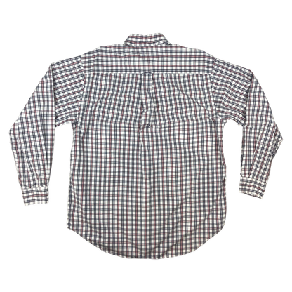 Vintage Nautica White, Blue, and Red Plaid Shirt L