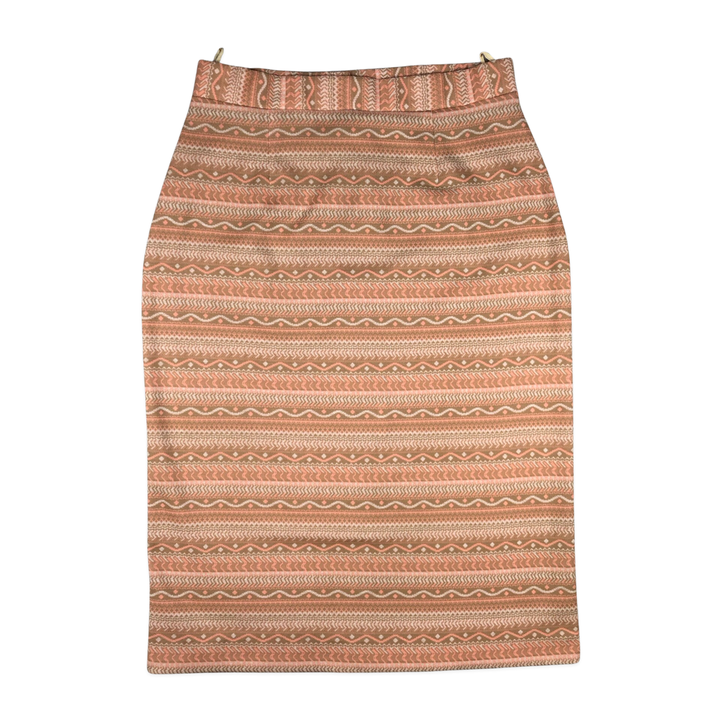 Vintage Abstract Print Salmon Skirt 12