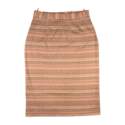 Vintage Abstract Print Salmon Skirt 12