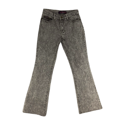 Vintage Textured Flared Trousers 27W 29L
