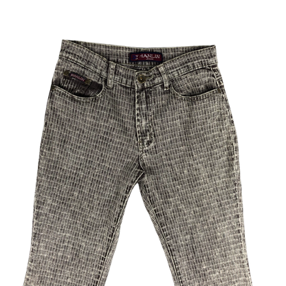Vintage Textured Flared Trousers 27W 29L