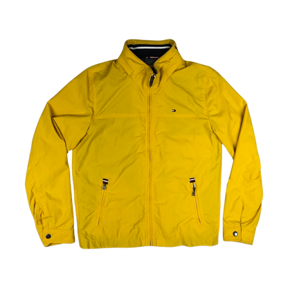 Vintage Tommy Hilfiger Yellow Zip-up Raincoat M