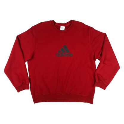 Vintage 00s Adidas Red Logo Print Sweatshirt XXL
