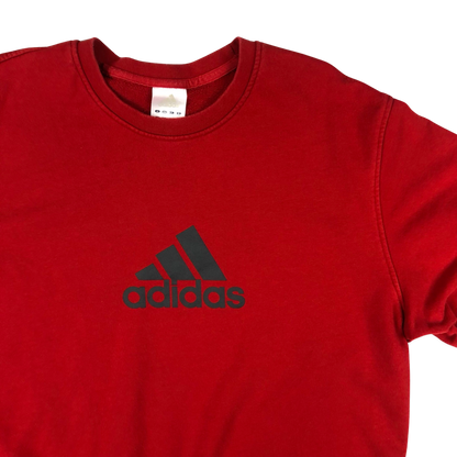 Vintage 00s Adidas Red Logo Print Sweatshirt XXL