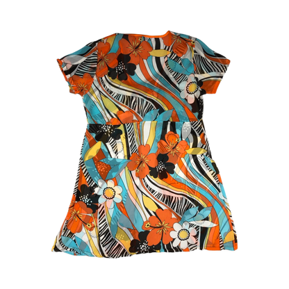 Vintage Floral Print Sheer Dress 10