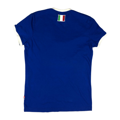 Vintage Blue Italia Ringer Baby Tee 10