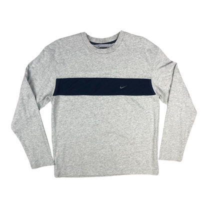 Vintage 00s Nike Long Sleeve Grey Tee M