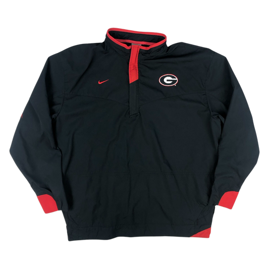 Vintage Nike Black Georgia Bulldogs Pullover Windbreaker XXL