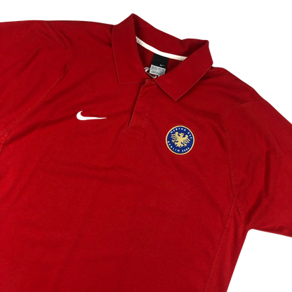 Vintage 00s Nike Hertha BSC Red Polo Shirt XL