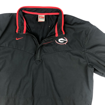 Vintage Nike Black Georgia Bulldogs Pullover Windbreaker XXL